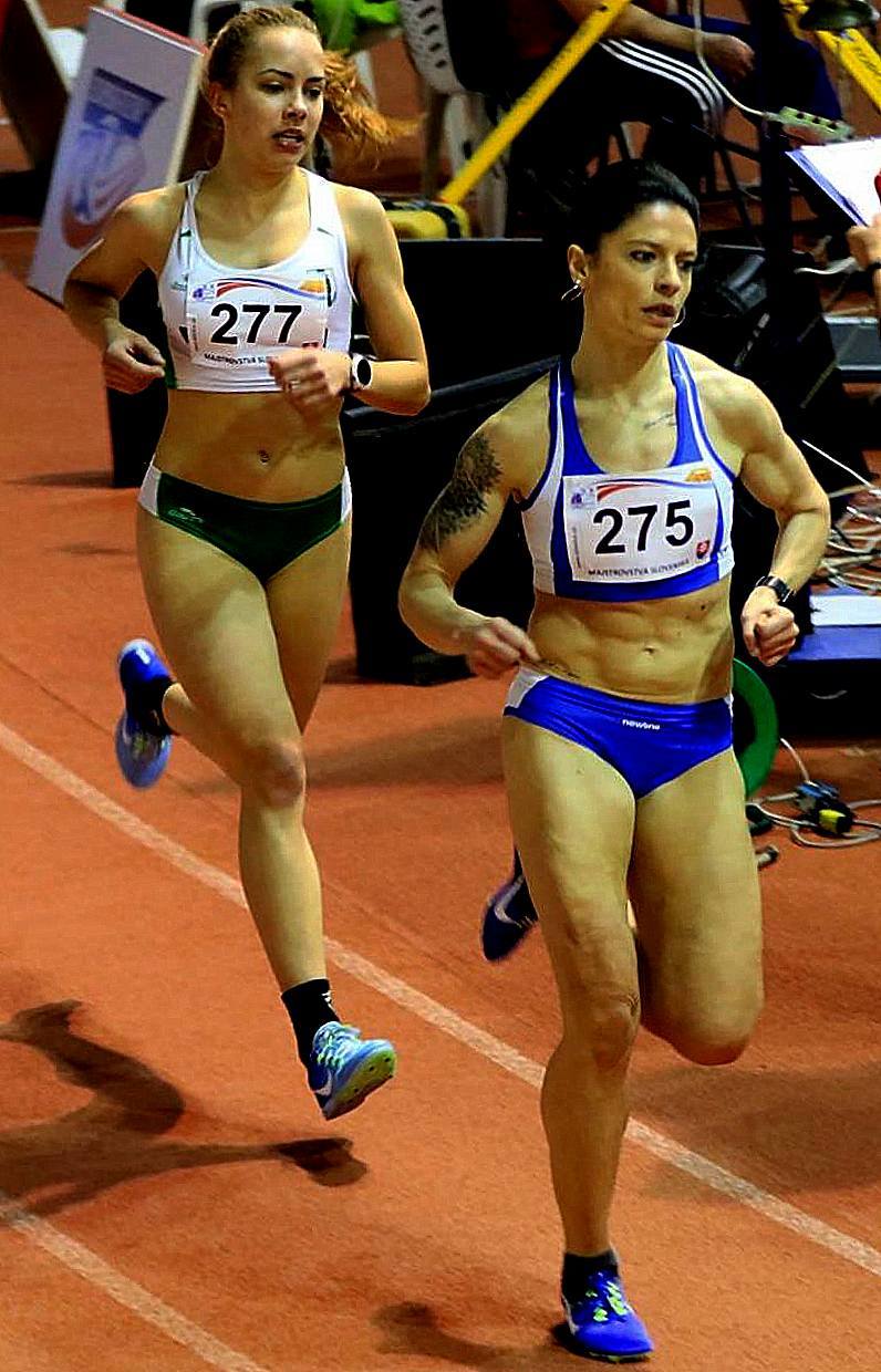 Cooperating with Katarína Beľová on a shared goal — 3000m time of 10:00. We did 10:01.<br><br>National Championships 2018, indoor 3000m, women's final